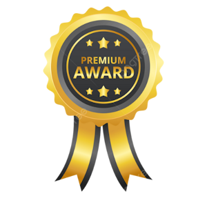 Premium award gold ribbon